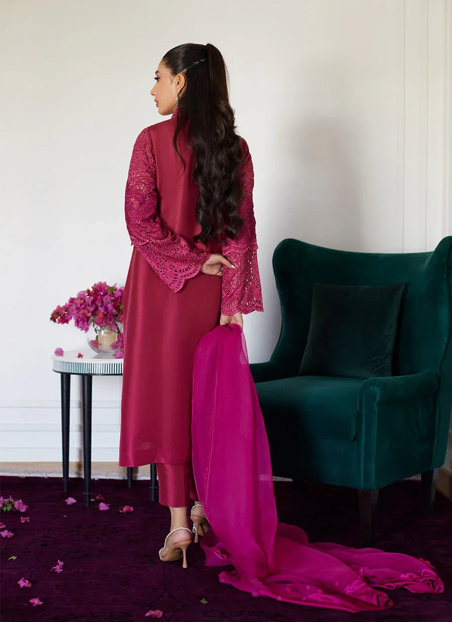 Farah Talib Aziz | Luna Eid Collection 24 | HONORINE MAGENTA - Rang-e-Khaas