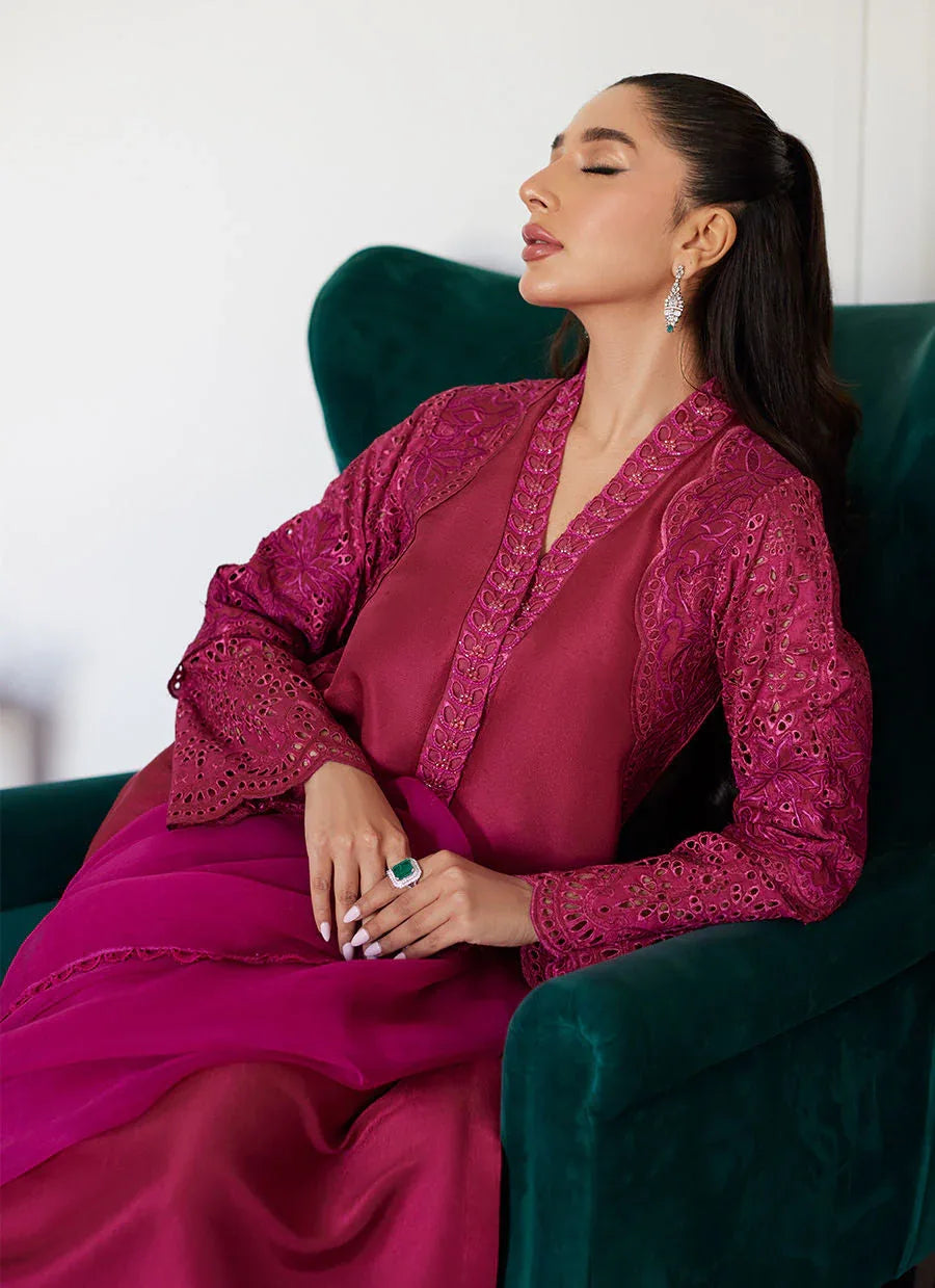 Farah Talib Aziz | Luna Eid Collection 24 | HONORINE MAGENTA - Rang-e-Khaas
