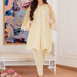 Farah Talib Aziz | Luna Eid Collection 24 | ESMERALDA PASTEL YELLOW