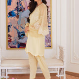 Farah Talib Aziz | Luna Eid Collection 24 | ESMERALDA PASTEL YELLOW