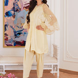 Farah Talib Aziz | Luna Eid Collection 24 | ESMERALDA PASTEL YELLOW
