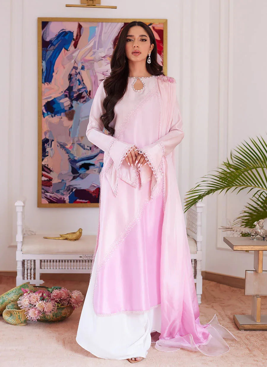 Farah Talib Aziz | Luna Eid Collection 24 | RELLIA BABY PINK - Rang-e-Khaas
