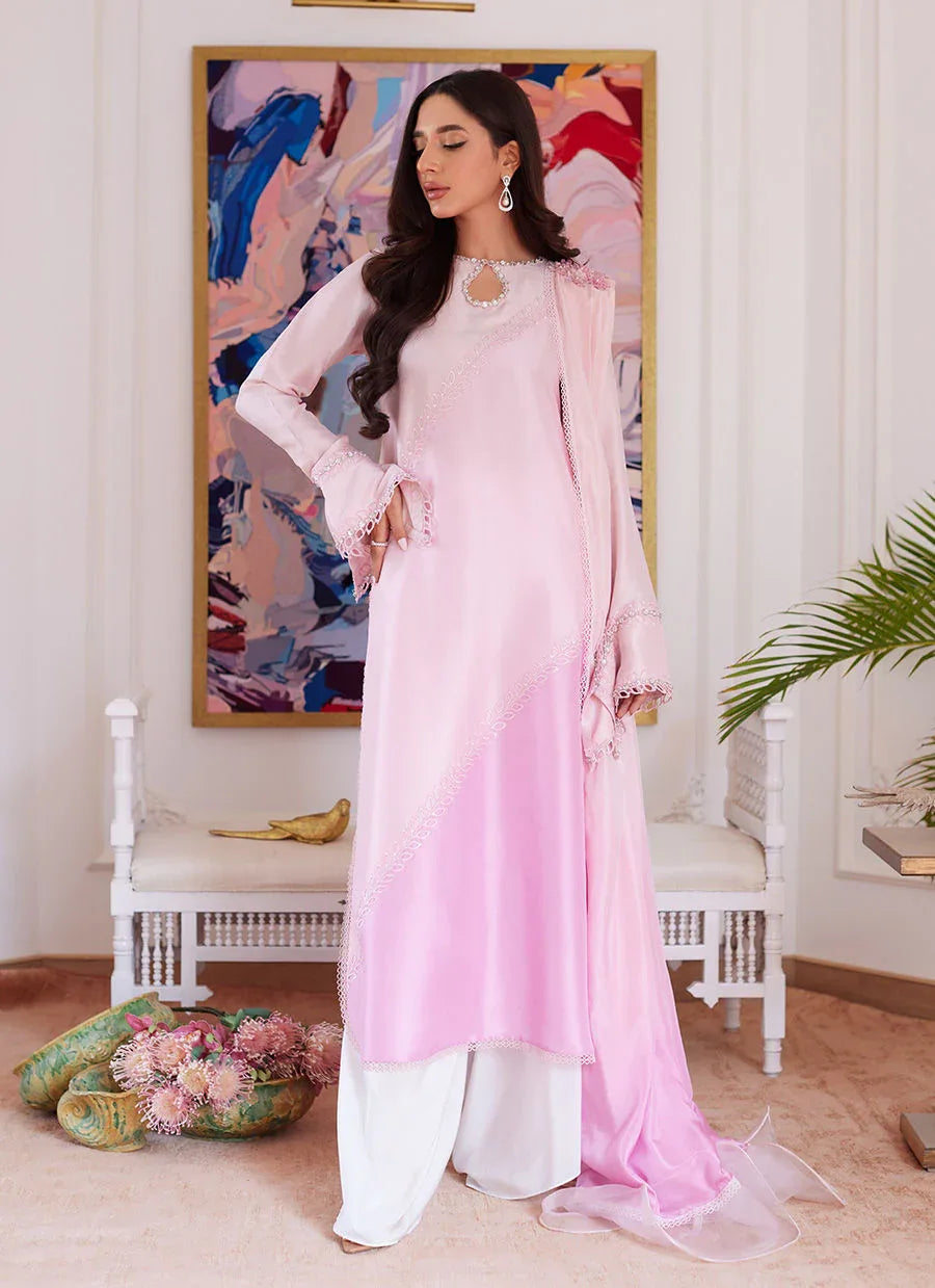 Farah Talib Aziz | Luna Eid Collection 24 | RELLIA BABY PINK - Rang-e-Khaas
