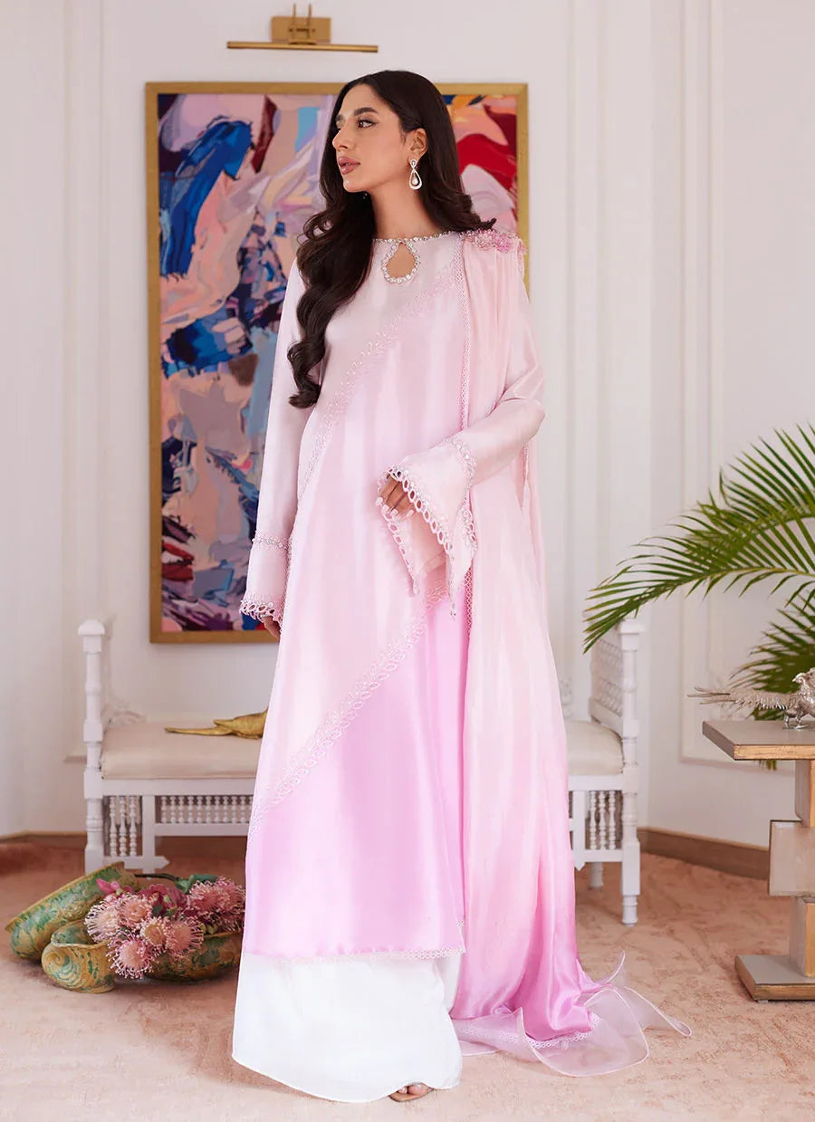 Farah Talib Aziz | Luna Eid Collection 24 | RELLIA BABY PINK - Rang-e-Khaas