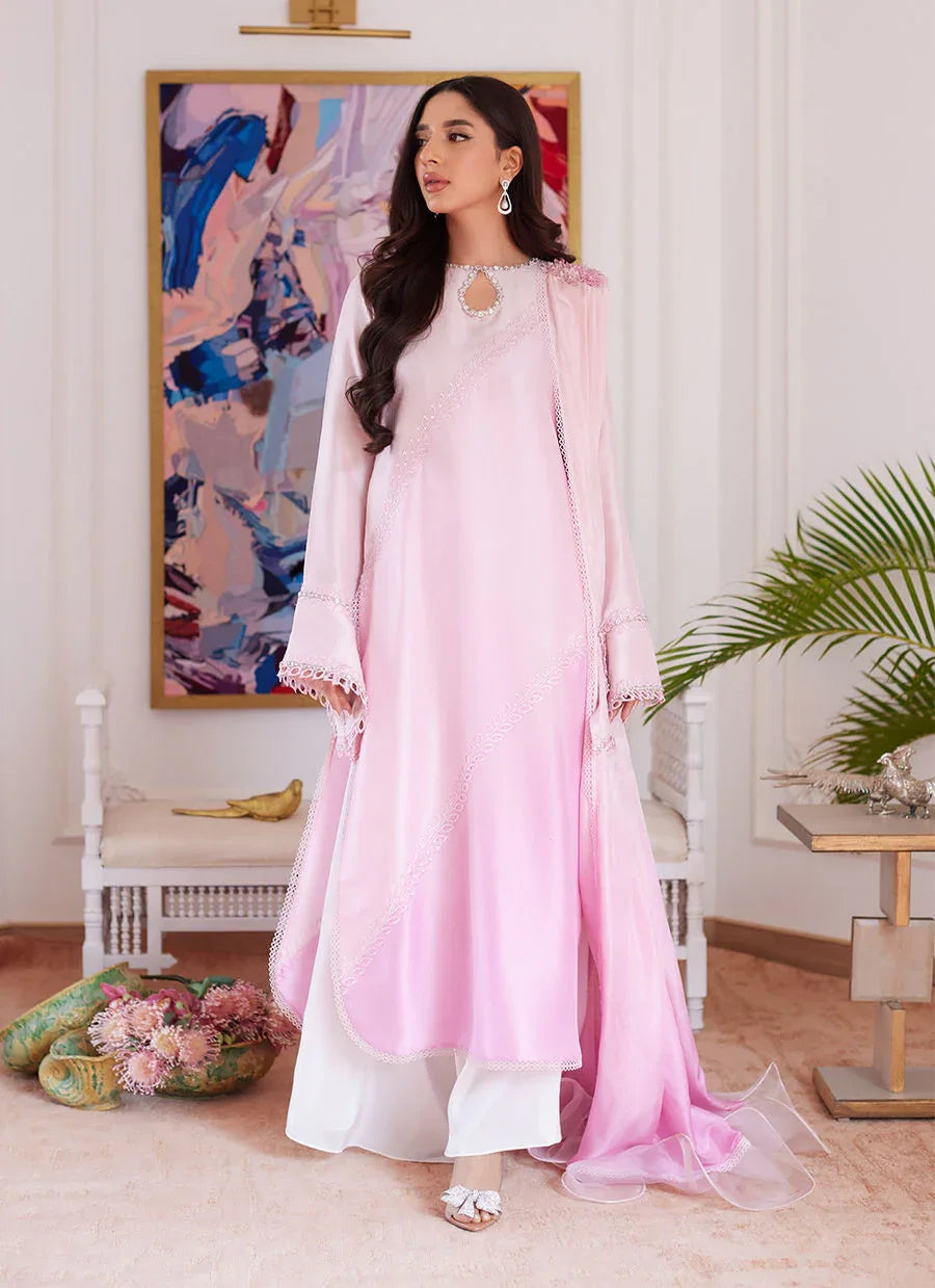 Farah Talib Aziz | Luna Eid Collection 24 | RELLIA BABY PINK - Rang-e-Khaas