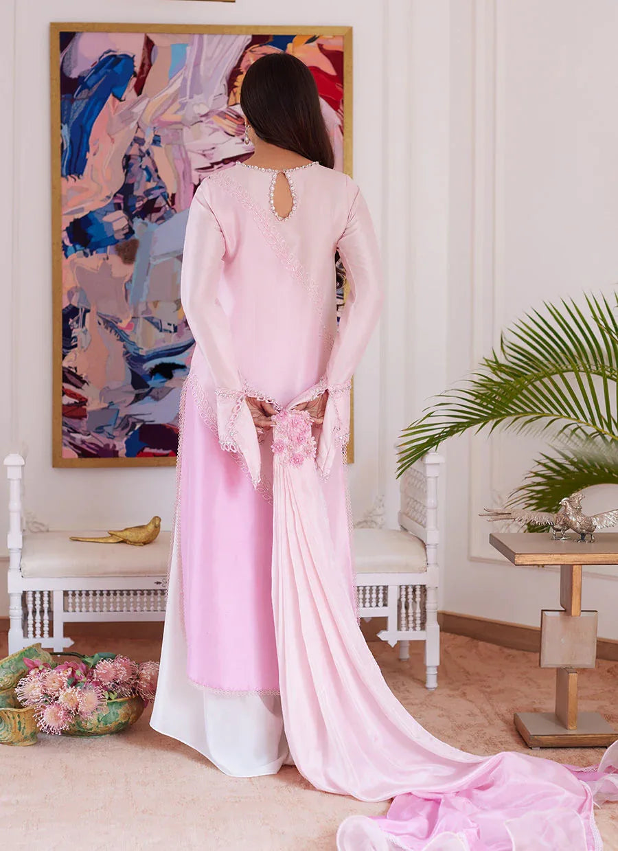Farah Talib Aziz | Luna Eid Collection 24 | RELLIA BABY PINK - Rang-e-Khaas