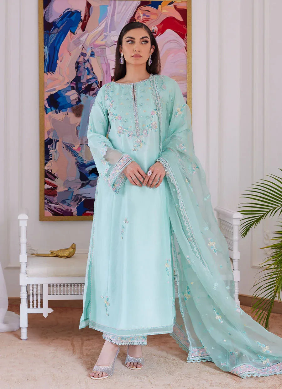 Farah Talib Aziz | Luna Eid Collection 24 | AURELLA MINT - Rang-e-Khaas