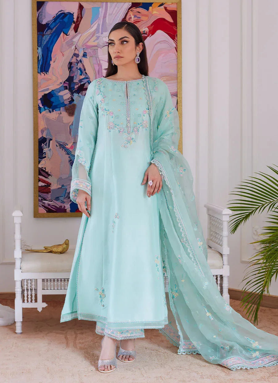 Farah Talib Aziz | Luna Eid Collection 24 | AURELLA MINT - Rang-e-Khaas
