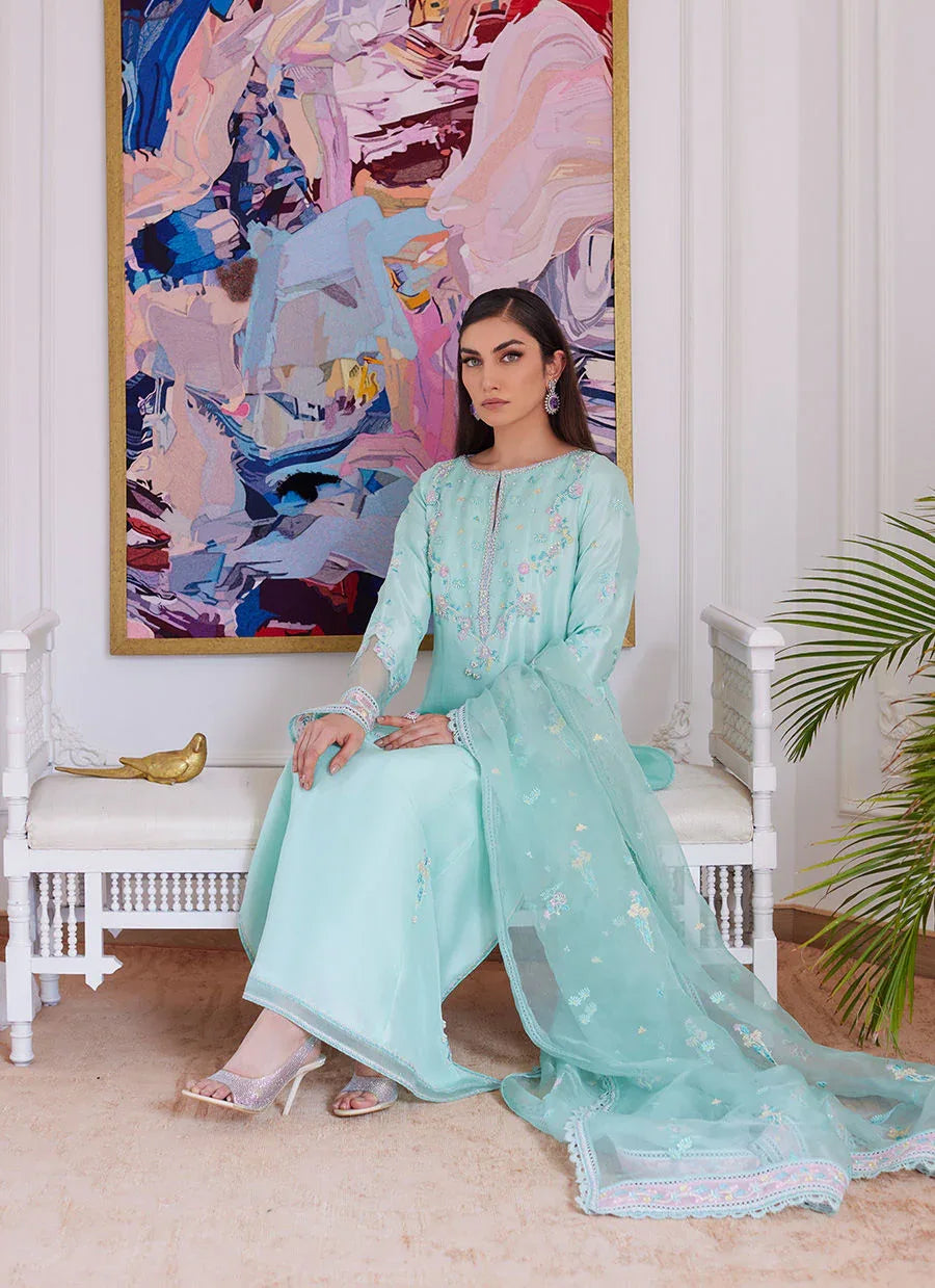 Farah Talib Aziz | Luna Eid Collection 24 | AURELLA MINT - Rang-e-Khaas