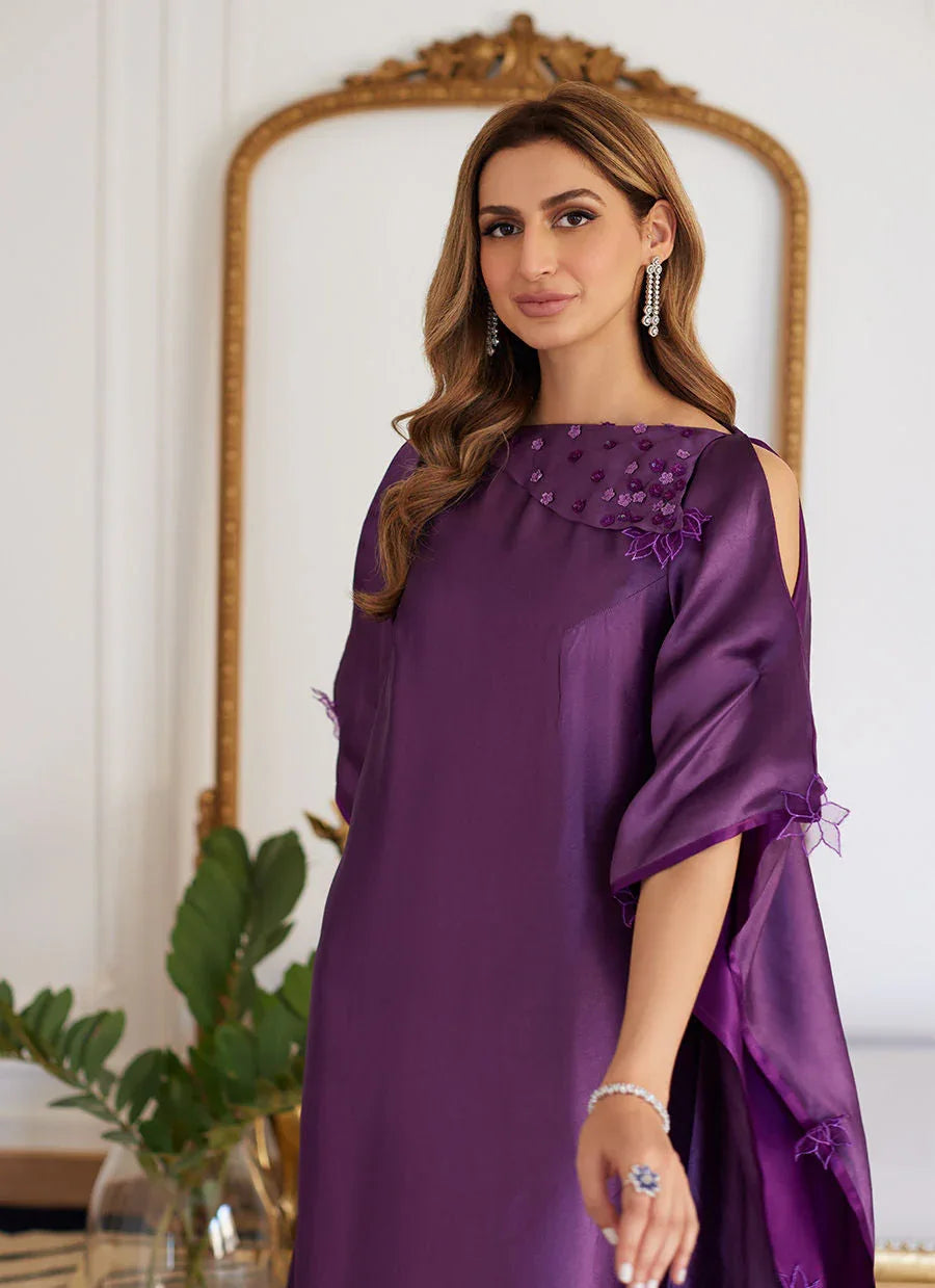 Farah Talib Aziz | Luna Eid Collection 24 | MAYLONE SPARKLING GRAPE - Rang-e-Khaas