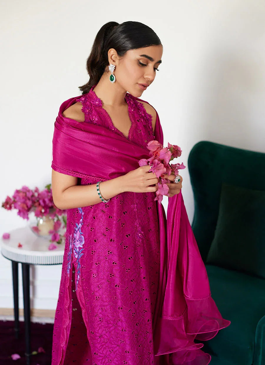 Farah Talib Aziz | Luna Eid Collection 24 | CLARIENE HOT PINK - Rang-e-Khaas