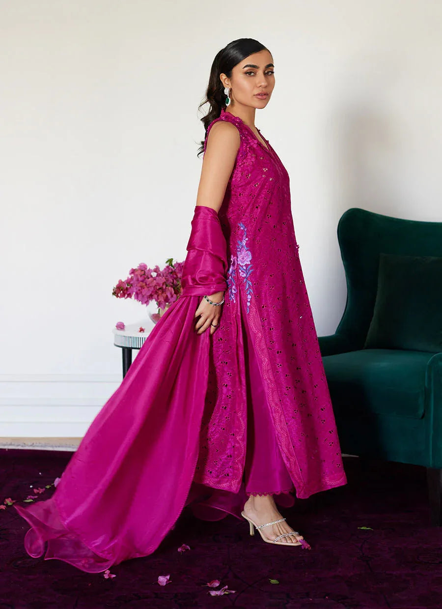 Farah Talib Aziz | Luna Eid Collection 24 | CLARIENE HOT PINK - Rang-e-Khaas