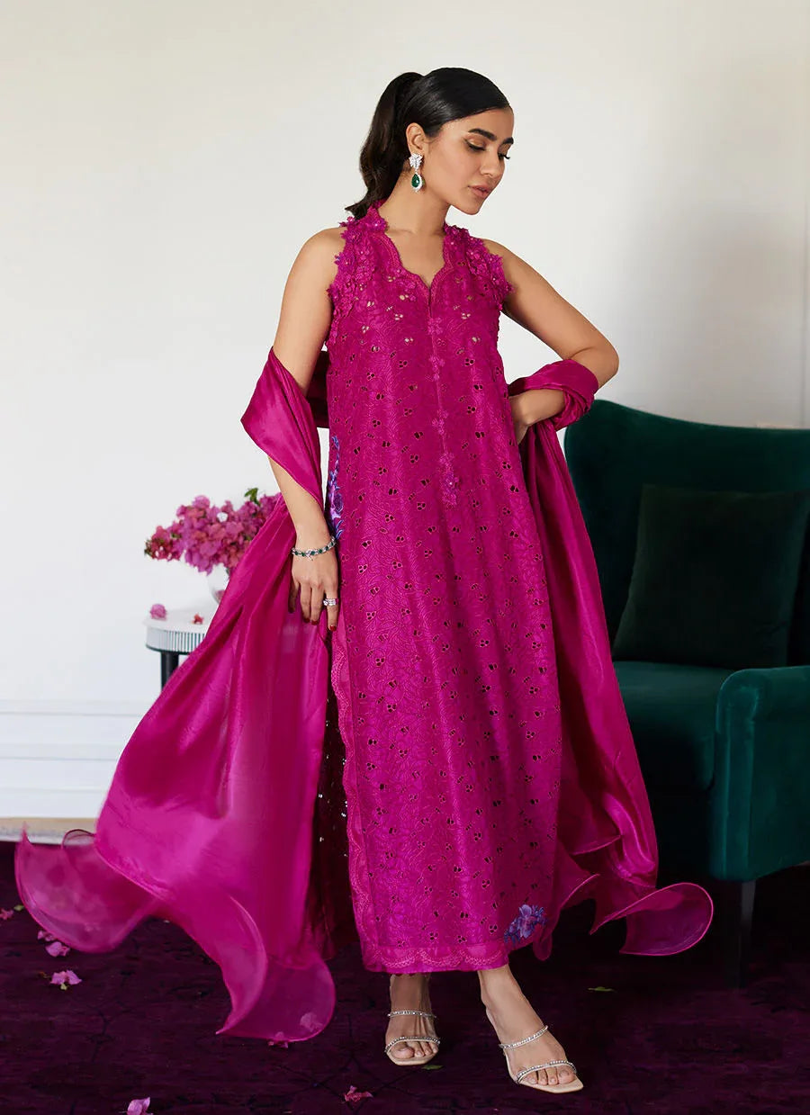 Farah Talib Aziz | Luna Eid Collection 24 | CLARIENE HOT PINK - Rang-e-Khaas