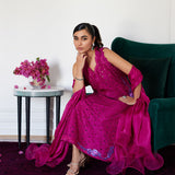 Farah Talib Aziz | Luna Eid Collection 24 | CLARIENE HOT PINK