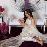 Farah Talib Aziz | Luna Eid Collection 24 | GENEVIVE PEARL WHITE