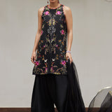 Farah Talib Aziz | Designer Picks 24 | SIYA BLACK EMBROIDERED SHIRT AND DUPATTA