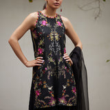 Farah Talib Aziz | Designer Picks 24 | SIYA BLACK EMBROIDERED SHIRT AND DUPATTA