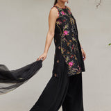 Farah Talib Aziz | Designer Picks 24 | SIYA BLACK EMBROIDERED SHIRT AND DUPATTA