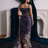 Farah Talib Aziz | Velvets The After Party | ALIXIA CHARMEUSE SAREE WITH VELVET BLOUSE