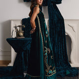 Farah Talib Aziz | Velvets The After Party | ORMAIE EMERALD SHIRT AND PANELLED DRESS JACKET