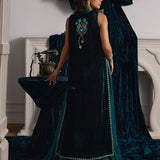 Farah Talib Aziz | Velvets The After Party | ORMAIE EMERALD SHIRT AND PANELLED DRESS JACKET