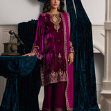 Farah Talib Aziz | Velvets The After Party | EMILI VELVET SHIRT AND DUPATTA