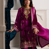 Farah Talib Aziz | Velvets The After Party | EMILI VELVET SHIRT AND DUPATTA