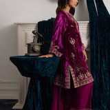 Farah Talib Aziz | Velvets The After Party | EMILI VELVET SHIRT AND DUPATTA