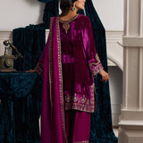 Farah Talib Aziz | Velvets The After Party | EMILI VELVET SHIRT AND DUPATTA