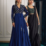 Farah Talib Aziz | Velvets The After Party | KISMET PERSIAN BLUE KALIDAAR
