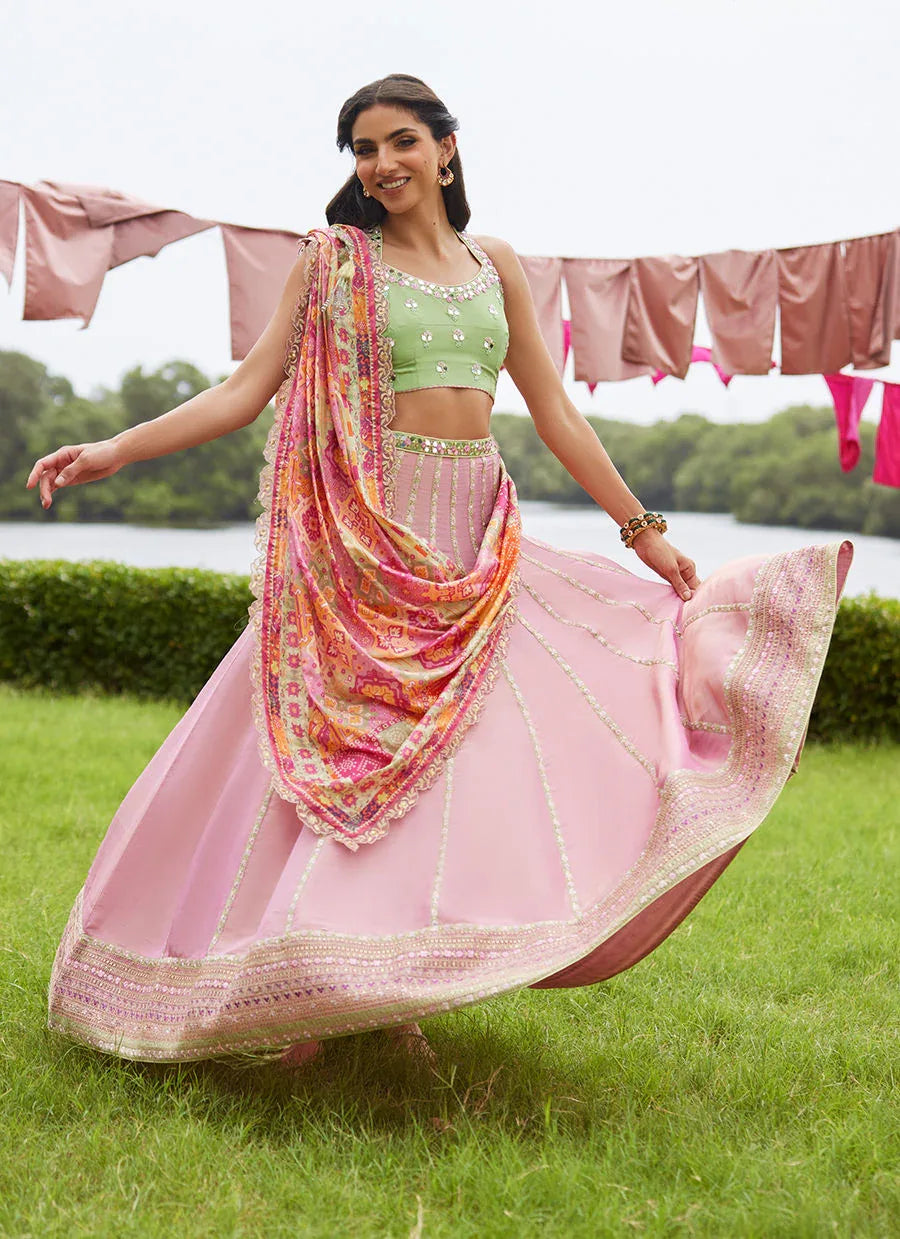 Farah Talib Aziz | Mayna Festive Luxe Pret | Raga Lehnga Choli - Rang-e-Khaas