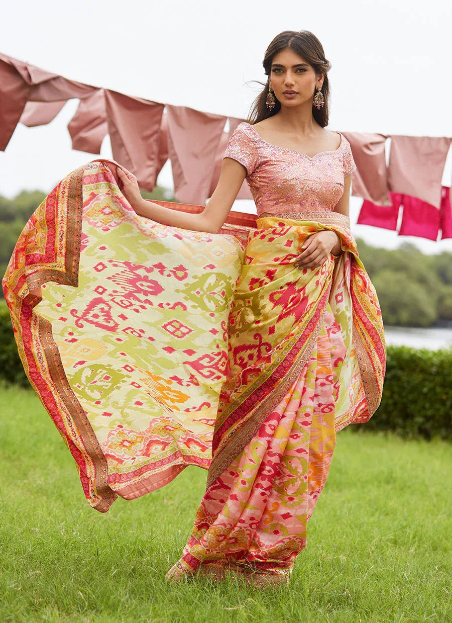 Farah Talib Aziz | Mayna Festive Luxe Pret | Rang Saree - Rang-e-Khaas
