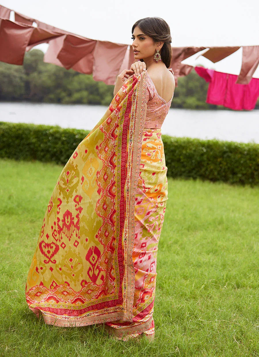Farah Talib Aziz | Mayna Festive Luxe Pret | Rang Saree - Rang-e-Khaas