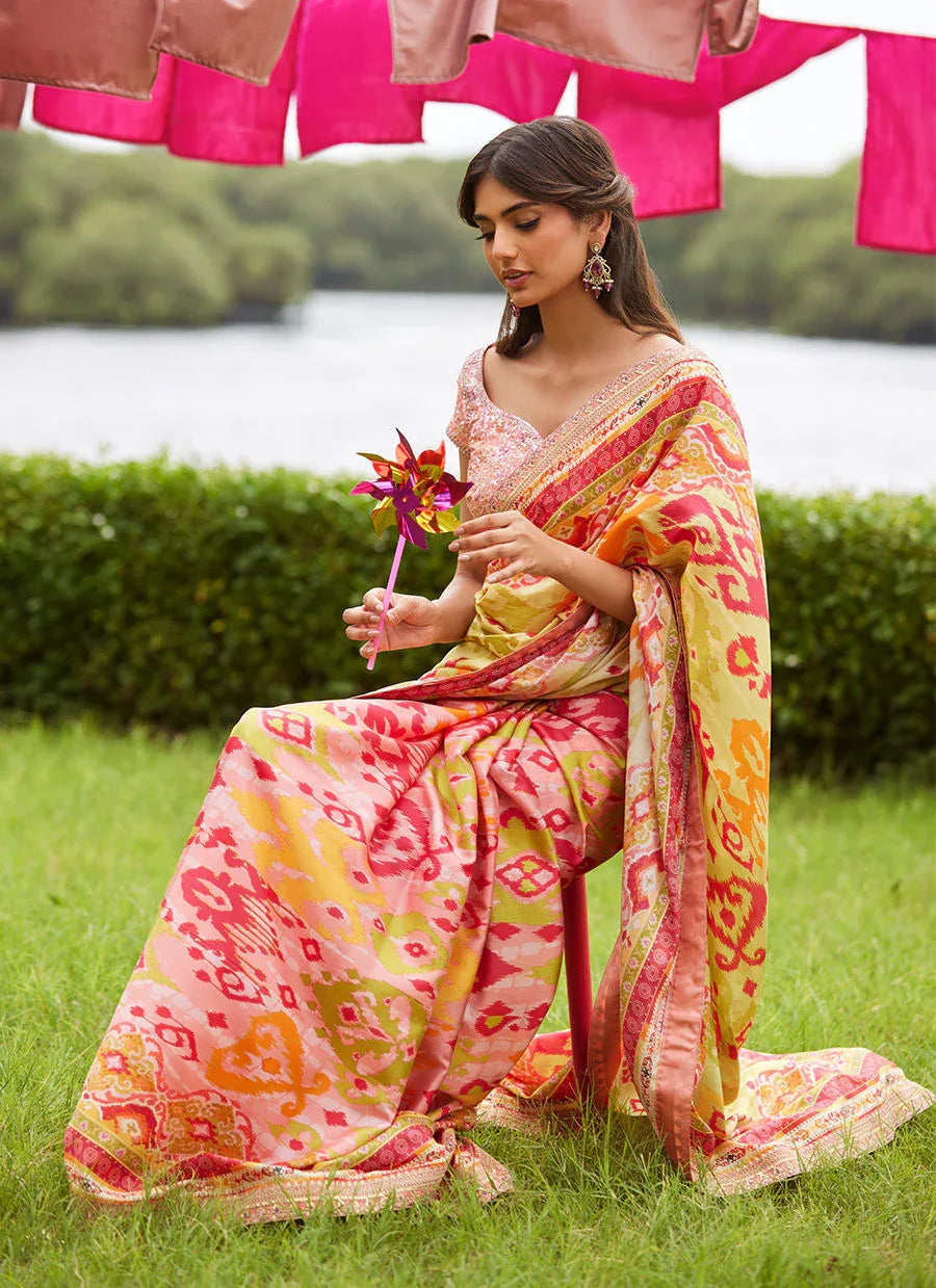 Farah Talib Aziz | Mayna Festive Luxe Pret | Rang Saree - Rang-e-Khaas