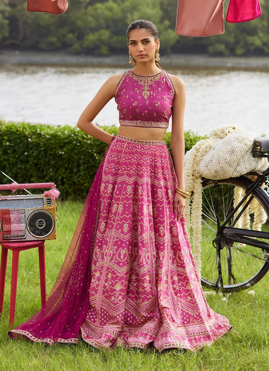 Farah Talib Aziz | Mayna Festive Luxe Pret | Orchid Lehnga Choli - Rang-e-Khaas