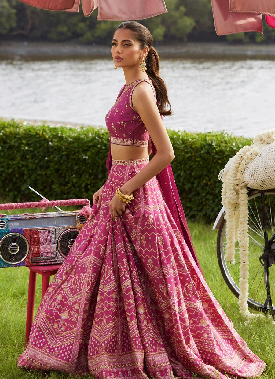 Farah Talib Aziz | Mayna Festive Luxe Pret | Orchid Lehnga Choli - Rang-e-Khaas