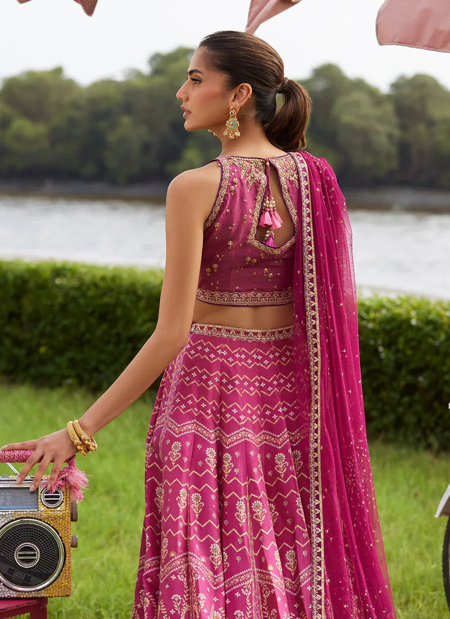 Farah Talib Aziz | Mayna Festive Luxe Pret | Orchid Lehnga Choli - Rang-e-Khaas