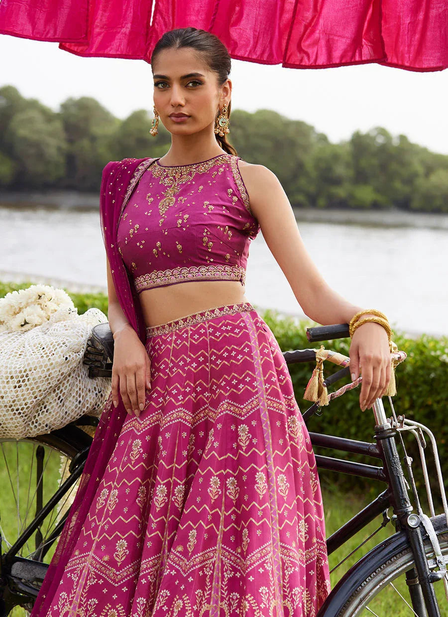 Farah Talib Aziz | Mayna Festive Luxe Pret | Orchid Lehnga Choli - Rang-e-Khaas
