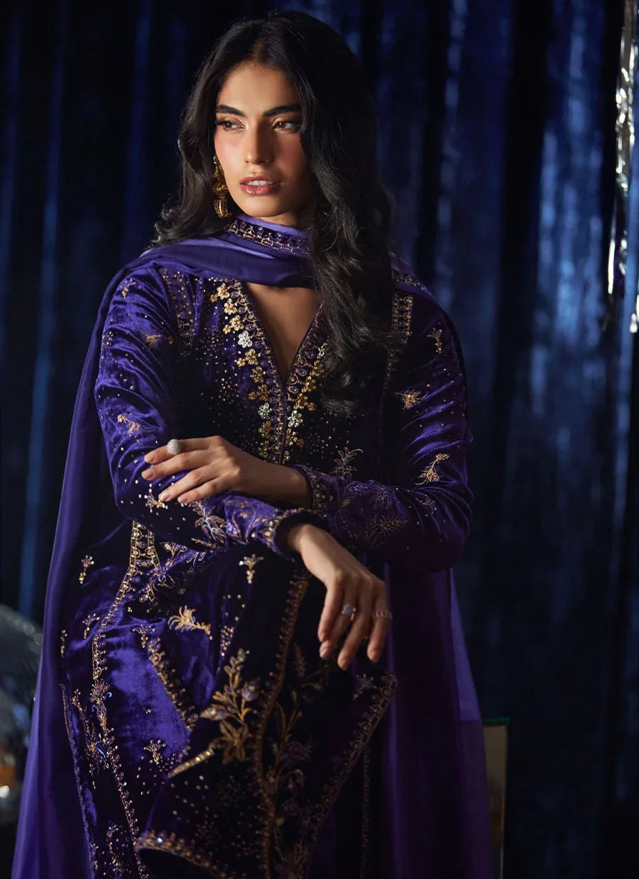 Farah Talib Aziz | Velvet Fete 4 | Tahlia Shirt And Dupatta - Rang-e-Khaas