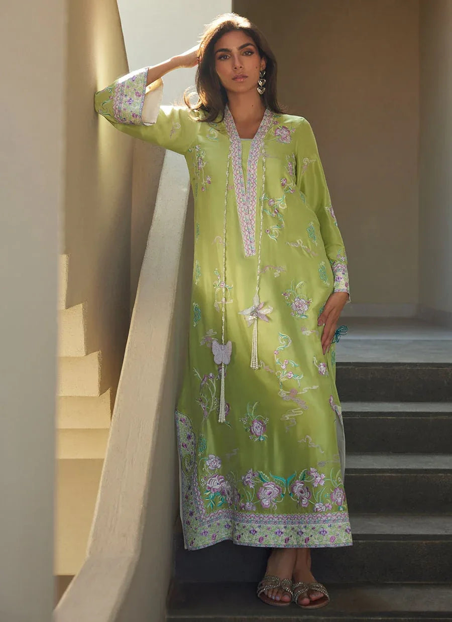 Farah Talib Aziz | Laani The Kaftan Edit | Zinni Silk - Rang-e-Khaas