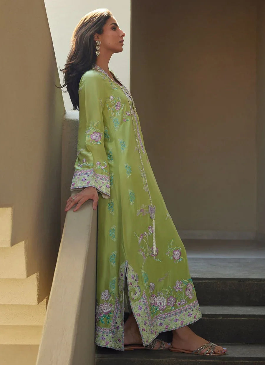 Farah Talib Aziz | Laani The Kaftan Edit | Zinni Silk - Rang-e-Khaas