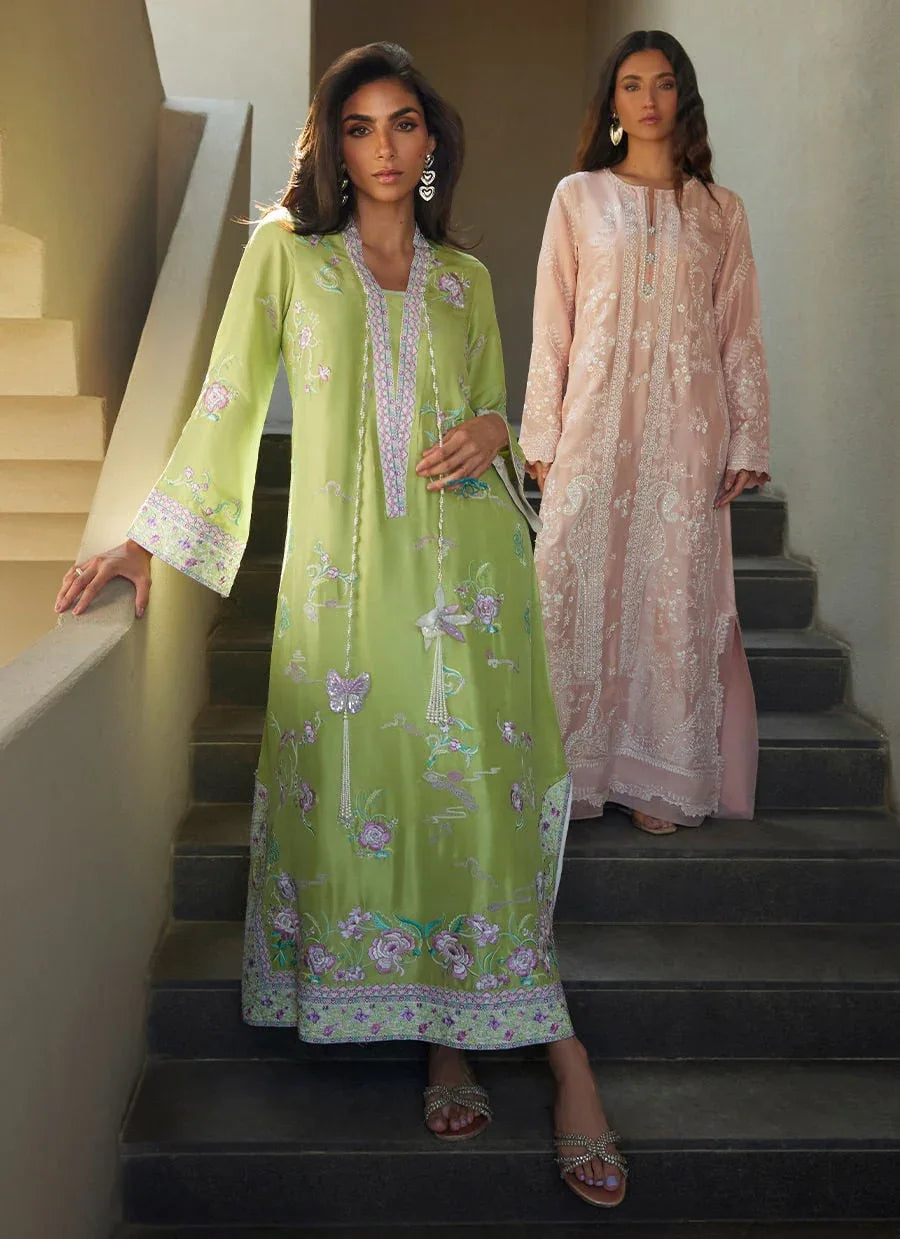 Farah Talib Aziz | Laani The Kaftan Edit | Zinni Silk - Rang-e-Khaas