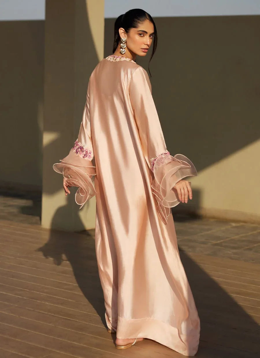 Farah Talib Aziz | Laani The Kaftan Edit | Mariposa Blush - Rang-e-Khaas