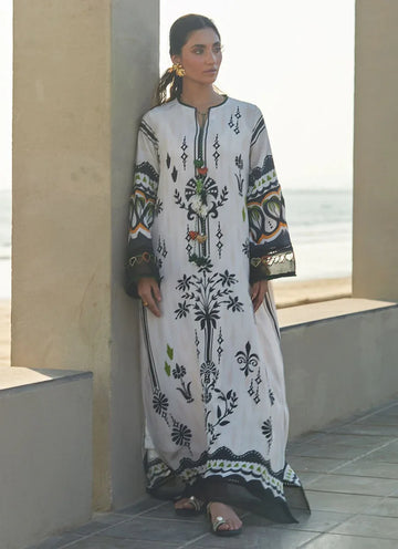 Farah Talib Aziz | Laani The Kaftan Edit | Zenya Crepe - Rang-e-Khaas
