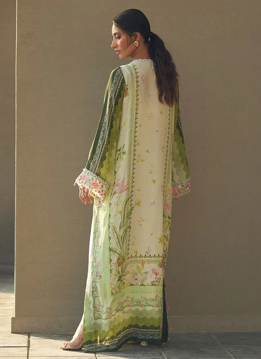 Farah Talib Aziz | Laani The Kaftan Edit | Selah Kiwi Crepe - Rang-e-Khaas