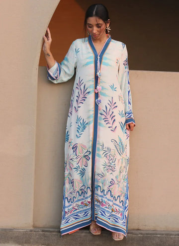 Farah Talib Aziz | Laani The Kaftan Edit | Palmetto Crepe - Rang-e-Khaas