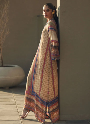 Farah Talib Aziz | Laani The Kaftan Edit | Sora Sand Crepe - Rang-e-Khaas