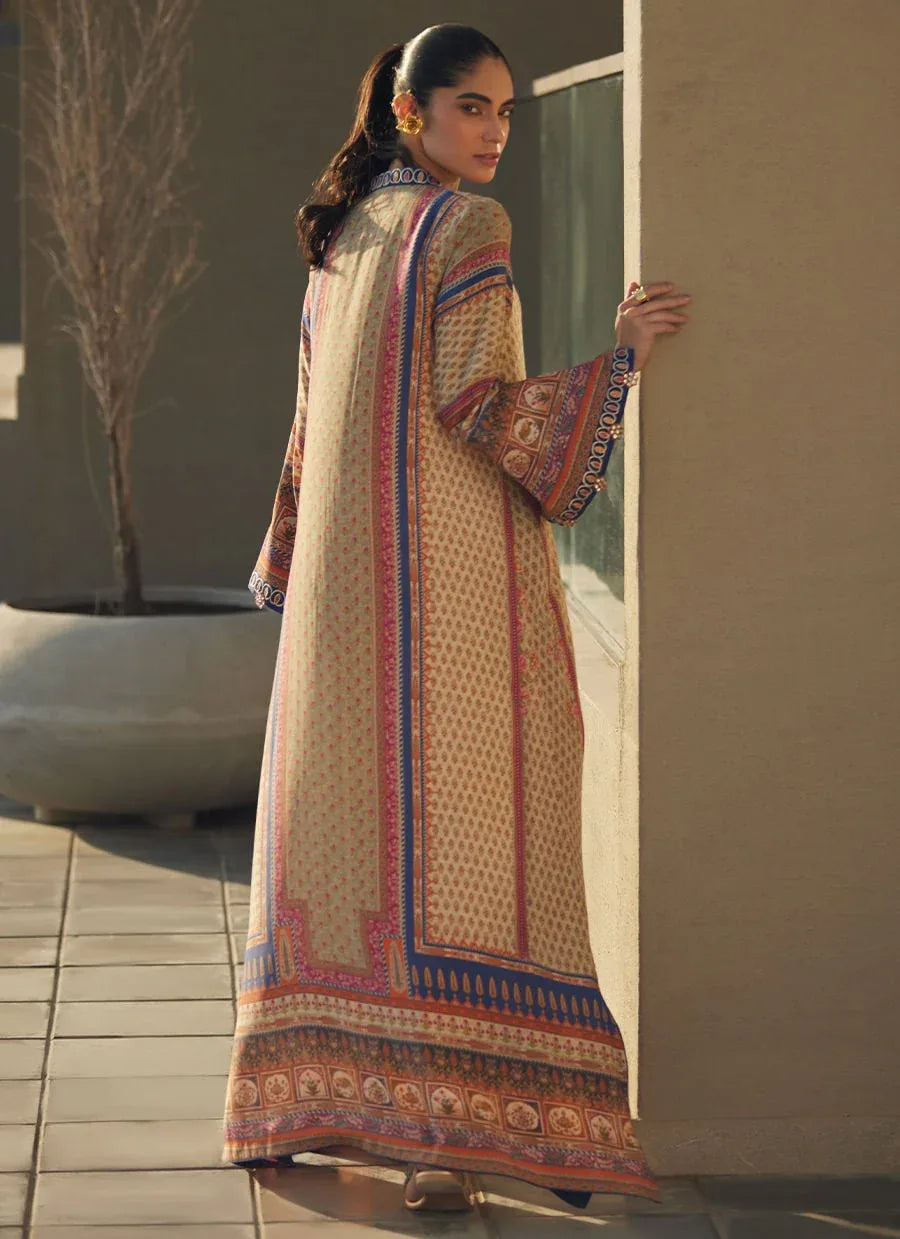 Farah Talib Aziz | Laani The Kaftan Edit | Sora Sand Crepe - Rang-e-Khaas