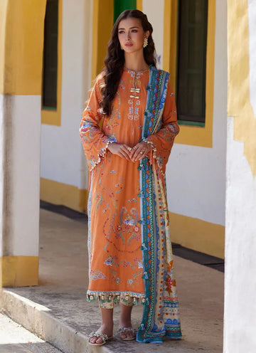 Farah Talib Aziz | Luxury Lawn 26 | Lucia Burnt Orange