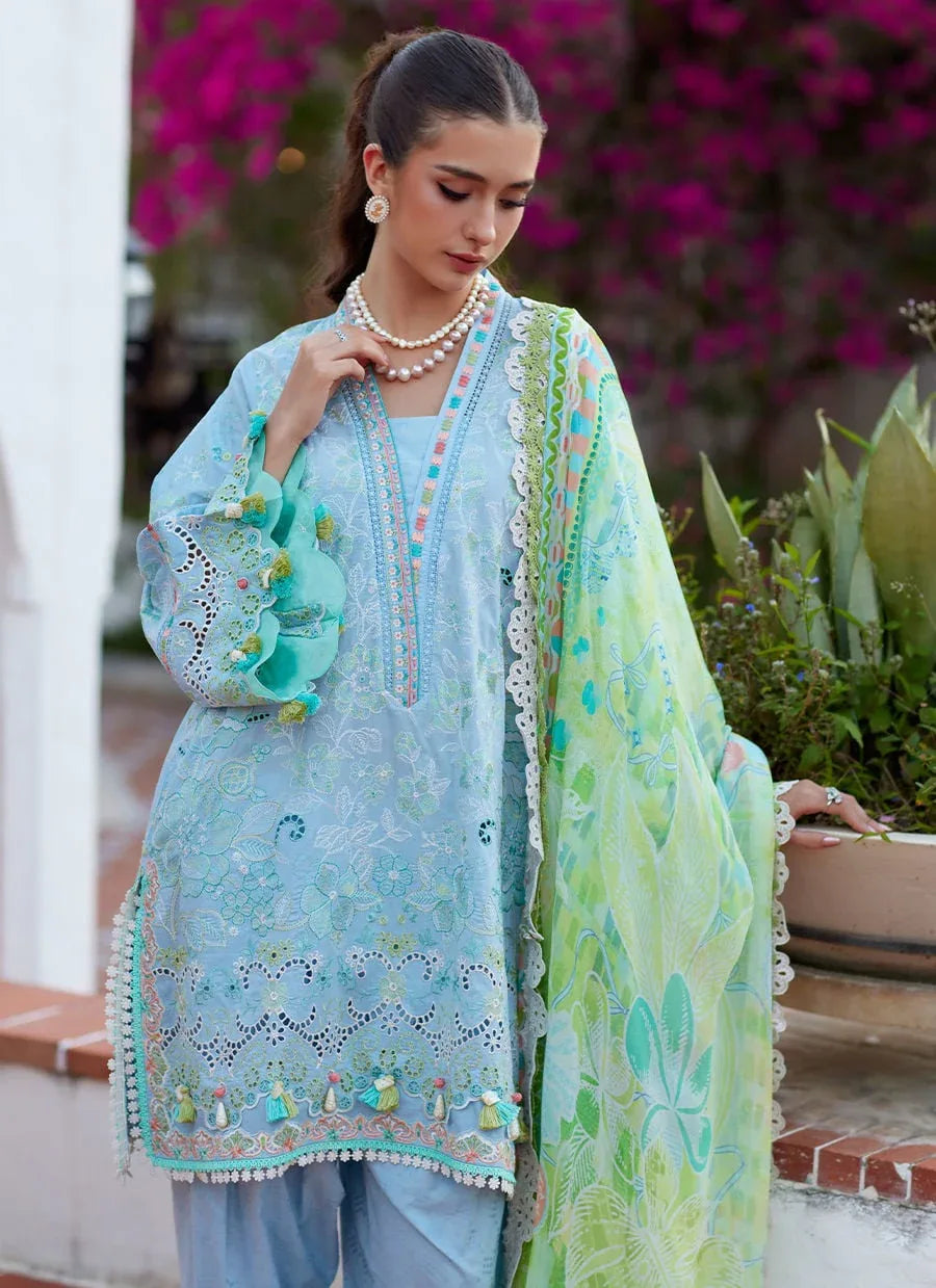 Farah Talib Aziz | Luxury Lawn 26 | Sienna Sky Blue